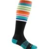 Darn Tough Glacier Stripe OTC Lightweight Sock - Women's -Ski Equipment Discounts 1895 black