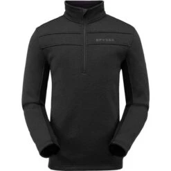 Spyder Encore Half Zip Fleece Jacket - Men's -Ski Equipment Discounts 191252001 encore halfz flc blk
