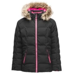Spyder Zadie Synthetic Down Jacket - Girl's -Ski Equipment Discounts 195050 Spyn Atlas Syn Down BLACK l1
