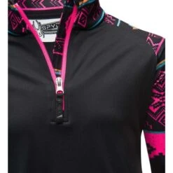 Spyder Surface Zip T-Neck - Girl's 31 Spyder Surface Zip T-Neck - Girl's -Ski Equipment Discounts 196052 spyn surface zt sweater weather print 3