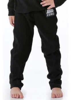 Zemu Little Boys Black Fleece Pant - Youth