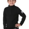 Zemu Junior 1/4 Zip Black Fleece Top - Youth -Ski Equipment Discounts 20182019zemujuniorboysfleecequarterziptopblack