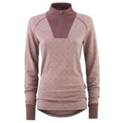Kari Traa Voss Cashmere Mix Half Zip - Women's -Ski Equipment Discounts 623108 taupe product 1 2223fw