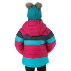 Columbia Tumble Rock Down Hdd Jacket - Girl's -Ski Equipment Discounts FW23 Columbia GirlsTumbleRockDownJacket Fuchsia Model3