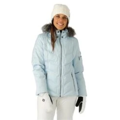 Nils Cervinia Faux Fur Parka - Women's -Ski Equipment Discounts FW23 Nils WomensCerviniaFauxFur IceBlue Model1