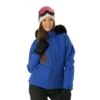 Nils Chamonix Faux Fur Parka - Women's -Ski Equipment Discounts FW23 Nils WomensChamonixFauxFur Sapphire Model1