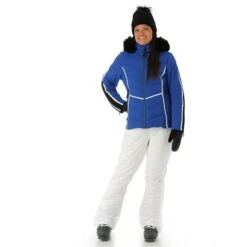 Nils Courchevel Faux Fur Parka - Women's -Ski Equipment Discounts FW23 Nils WomensCourchevelFauxFur Sapphire Model2