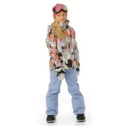 Roxy Jetty Girl Jacket - Girl's -Ski Equipment Discounts FW23 Roxy GirlsJettyJacket TrueBlackTenderness Model2