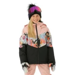 Roxy Whist Girl Jacket - Girl's -Ski Equipment Discounts FW23 Roxy GirlsWhistJacket TrueBlackTenderness Model1