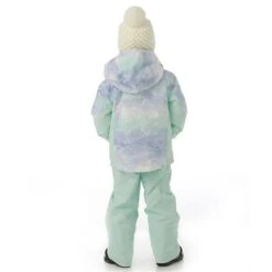 Roxy Snowy Tale Jacket - Girl's -Ski Equipment Discounts FW23 Roxy ToddlerGirlsSnowyTaleJacket FairAquaSeousRg Model3