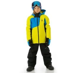Spyder Ambush Jacket - Boy's -Ski Equipment Discounts FW23 Spyder BoysAmbushJacket Citron Model3