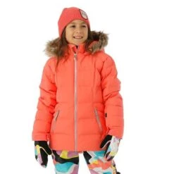Spyder Zadie Synthetic Down Jacket - Girl's -Ski Equipment Discounts FW23 Spyder GirlsAtlasSyntheticDownJacket Tropic Model1