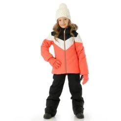Spyder Lola Jacket - Girl's -Ski Equipment Discounts FW23 Spyder GirlsLolaJacket Tropic Model3