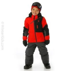 Spyder Challenger Jacket - Toddler Boy's -Ski Equipment Discounts FW23 Spyder ToddlerBoysChallengerJacket Volcano Model2