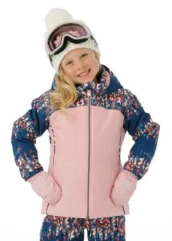 Spyder Conquer Jacket - Toddler Girl's 21 Spyder Conquer Jacket - Toddler Girl's -Ski Equipment Discounts FW23 Spyder ToddlerGirlsConquerJacket NitesGlow Model1