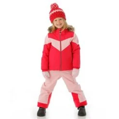 Spyder Lola Jacket - Toddler Girl's -Ski Equipment Discounts FW23 Spyder ToddlerGirlsLolaJacket Cerise Model2