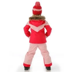 Spyder Lola Jacket - Toddler Girl's -Ski Equipment Discounts FW23 Spyder ToddlerGirlsLolaJacket Cerise Model4