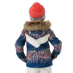 Spyder Lola Jacket - Toddler Girl's -Ski Equipment Discounts FW23 Spyder ToddlerGirlsLolaJacket NitesGlow Model3