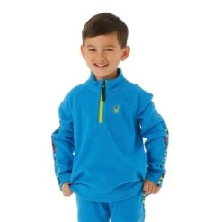 Spyder Speed Fleece Zip T-Neck - Toddler 12 Spyder Speed Fleece Zip T-Neck - Toddler -Ski Equipment Discounts FW23 Spyder ToddlerSpeedFleeceZipTNeck Collegiate Model1
