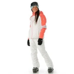 Spyder Poise GTX Jacket - Women's -Ski Equipment Discounts FW23 Spyder WomensPoiseGTXJacket White Model3