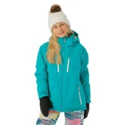 Sunice Zara Jacket - Girl's -Ski Equipment Discounts FW23 Sunice GirlsZaraJacket TropicalGreen Model1