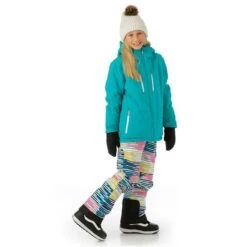 Sunice Zara Jacket - Girl's -Ski Equipment Discounts FW23 Sunice GirlsZaraJacket TropicalGreen Model2