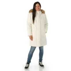 Women The North Face Arctic Parka - NF0A4R2V -Ski Equipment Discounts FW23 TNF WomensArcticParka White Model2