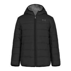 Under Armour Boys Rev Pronto Puffer Jacket - Boy's -Ski Equipment Discounts FW23 UnderArmour BoysRevProntoPufferJacket Black3