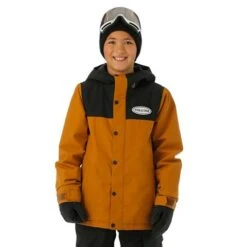 Volcom Stone .91 Ins Jacket - Boys - 2023 Model -Ski Equipment Discounts FW23 Volcom BoysStone.91InsJacket Caramel Model1