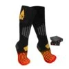 ActionHeat Rechargeable Heated Socks 3.7v -Ski Equipment Discounts action heat 3.7v rechargable battery heated cotton socks black yellow