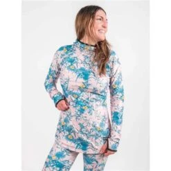 BlackStrap Cloudchaser Hooded Baselayer Top - Women's 18 BlackStrap Cloudchaser Hooded Baselayer Top - Women's -Ski Equipment Discounts blk s bl a w t clo floral1