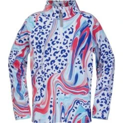 Spyder Reflect Zip T-Neck - Toddler Girl's -Ski Equipment Discounts fw22 196096 656 a
