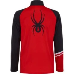 Spyder Web Zip T-Neck - Boy's 23 Spyder Web Zip T-Neck - Boy's -Ski Equipment Discounts fw22 215018 620 b