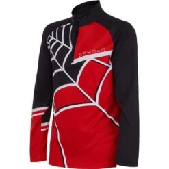 Spyder Web Zip T-Neck - Boy's 22 Spyder Web Zip T-Neck - Boy's -Ski Equipment Discounts fw22 215018 620 c