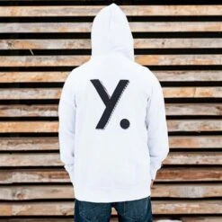 YES Zip Hoodie - Men's -Ski Equipment Discounts fw22 23 high res yes. 22 23 snowboard apparel y.22.hom .yzh .wh 2