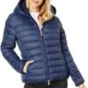 Save The Duck Gwen Hooded Sherpa Lined Jacket - Women's -Ski Equipment Discounts fw22 SAV D39690W GIGA13 navy 1