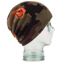 Volcom Deadly Stones Beanie - Men's -Ski Equipment Discounts fw22 deadlystones beanie men darkcamo