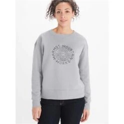 Marmot Mtn Works CN Sweatshirt - Women's -Ski Equipment Discounts fw22 mtn workscn sleetm12020 502 s02
