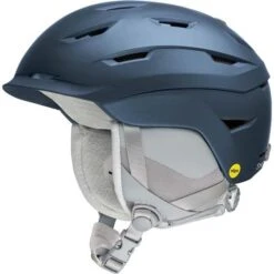 Smith Liberty MIPS Helmet - Women's -Ski Equipment Discounts fw22 snow liberty mips matte metallic french navy e006300945559