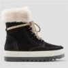 Cougar Vanetta Suede Waterproof Winter Boots - Women's -Ski Equipment Discounts fw23 cou vanetta blk crm 1
