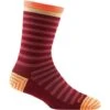 Darn Tough Morgan Crew Lightweight Socks - Women's -Ski Equipment Discounts fw23 darntough morgancrew lightweightsock burgundy