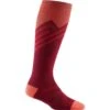 Darn Tough Peaks RFL OTC Ultra-Lightweight Socks - Women's -Ski Equipment Discounts fw23 darntough peaksrflotc ultralightweight sock burgundy
