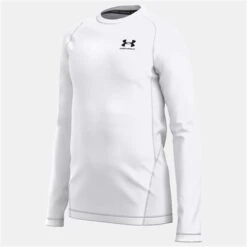 Under Armour ColdGear Armour Long Sleeve Crew - Boy's 6 Under Armour ColdGear Armour Long Sleeve Crew - Boy's -Ski Equipment Discounts fw23 und 1366372 wht blk 1