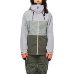 686 Athena Insulated Jacket - Women's -Ski Equipment Discounts fw23 686 womensathenainsulatedjacket goblingreencolorblock 2
