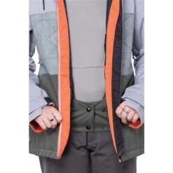 686 Athena Insulated Jacket - Women's -Ski Equipment Discounts fw23 686 womensathenainsulatedjacket goblingreencolorblock 5