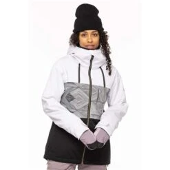 686 Athena Insulated Jacket - Women's -Ski Equipment Discounts fw23 686 womensathenainsulatedjacket whitegeocolorblock 1