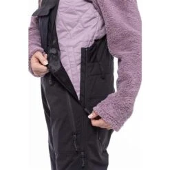 686 Black Magic Insulated Bib - Women's -Ski Equipment Discounts fw23 686 womensblackmagicinsulatedbib blackgeojacquard 5