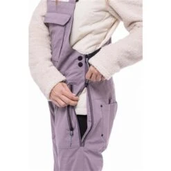 686 Black Magic Insulated Bib - Women's -Ski Equipment Discounts fw23 686 womensblackmagicinsulatedbib dustyorchidgeojacquard 4