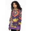 686 Bonded Fleece Pullover Hoody - Women's -Ski Equipment Discounts fw23 686 womensbondedfleecepulloverhoody gratefuldeadtiedye 1