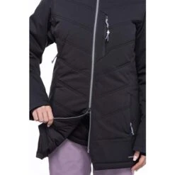 686 Cloud Insulated Jacket - Women's -Ski Equipment Discounts fw23 686 womenscloudinsulatedjacket blackgeojacquard 10